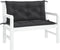 vidaXL - Tuinbankkussen - 100x(50+50)x7 - cm - oxford - stof - zwart