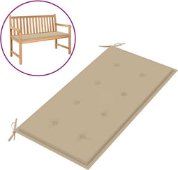 vidaXL - Tuinbankkussen - 100x50x3 - cm - oxford - stof - beige