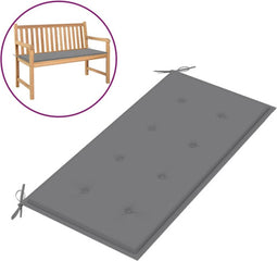 vidaXL - Tuinbankkussen - 100x50x3 - cm - oxford - stof - grijs