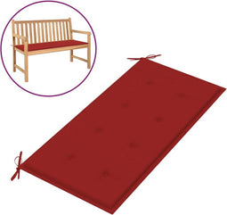 vidaXL - Tuinbankkussen - 100x50x3 - cm - oxford - stof - rood