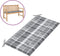 vidaXL - Tuinbankkussen - 100x50x3 - cm - oxford - stof - ruitpatroon - grijs
