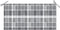 vidaXL - Tuinbankkussen - 100x50x3 - cm - oxford - stof - ruitpatroon - grijs