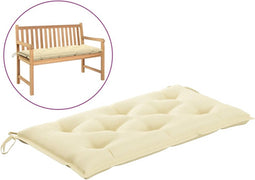 vidaXL - Tuinbankkussen - 100x50x7 - cm - oxford - stof - crèmekleurig