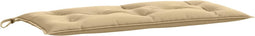vidaXL - Tuinbankkussen - 100x50x7 - cm - stof - gemêleerd - beige
