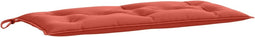 vidaXL - Tuinbankkussen - 100x50x7 - cm - stof - gemêleerd - rood