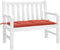 vidaXL - Tuinbankkussen - 100x50x7 - cm - stof - gemêleerd - rood