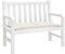 vidaXL - Tuinbankkussen - 100x50x7 - cm - stof - gemêleerd - crèmekleurig