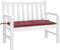 vidaXL - Tuinbankkussen - 100x50x7 - cm - stof - gemêleerd - wijnrood