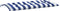 vidaXL - Tuinbankkussen - 100x50x7 - cm - stof - gestreept - wit - en - blauw