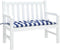 vidaXL - Tuinbankkussen - 100x50x7 - cm - stof - gestreept - wit - en - blauw
