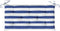 vidaXL - Tuinbankkussen - 100x50x7 - cm - stof - gestreept - wit - en - blauw