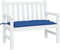 vidaXL - Tuinbankkussen - 110x50x7 - cm - stof - blauw