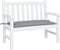vidaXL - Tuinbankkussen - 110x50x7 - cm - stof - grijs