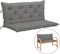 vidaXL - Tuinbankkussen - 120x(50+50)x7 - cm - oxford - stof - grijs