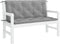 vidaXL - Tuinbankkussen - 120x(50+50)x7 - cm - oxford - stof - grijs