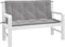 vidaXL - Tuinbankkussen - 120x(50+50)x7 - cm - oxford - stof - grijs