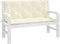 vidaXL - Tuinbankkussen - 120x(50+50)x7 - cm - oxford - stof - crèmewit