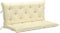 vidaXL - Tuinbankkussen - 120x(50+50)x7 - cm - oxford - stof - crèmewit
