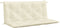 vidaXL - Tuinbankkussen - 120x(50+50)x7 - cm - oxford - stof - crèmewit