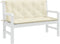 vidaXL - Tuinbankkussen - 120x(50+50)x7 - cm - oxford - stof - crèmewit