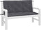 vidaXL - Tuinbankkussen - 120x(50+50)x7 - cm - oxford - stof - antracietkleurig