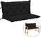 vidaXL - Tuinbankkussen - 120x(50+50)x7 - cm - oxford - stof - zwart