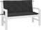 vidaXL - Tuinbankkussen - 120x(50+50)x7 - cm - oxford - stof - zwart