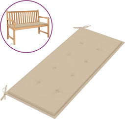 vidaXL - Tuinbankkussen - 120x50x3 - cm - oxford - stof - beige