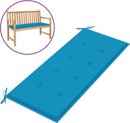 vidaXL - Tuinbankkussen - 120x50x3 - cm - oxford - stof - blauw