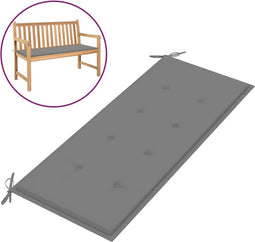 vidaXL - Tuinbankkussen - 120x50x3 - cm - oxford - stof - grijs