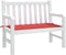 vidaXL - Tuinbankkussen - 120x50x3 - cm - oxford - stof - rood