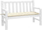 vidaXL - Tuinbankkussen - 120x50x7 - cm - oxford - stof - crèmekleurig