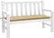 vidaXL - Tuinbankkussen - 120x50x7 - cm - stof - gemêleerd - beige