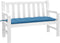 vidaXL - Tuinbankkussen - 120x50x7 - cm - stof - gemêleerd - blauw