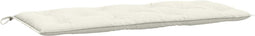 vidaXL - Tuinbankkussen - 120x50x7 - cm - stof - gemêleerd - crèmekleurig