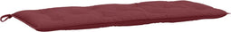 vidaXL - Tuinbankkussen - 120x50x7 - cm - stof - gemêleerd - wijnrood