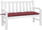 vidaXL - Tuinbankkussen - 120x50x7 - cm - stof - gemêleerd - wijnrood