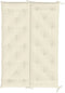 vidaXL - Tuinbankkussen - 150x(50+50)x7 - cm - oxford - stof - crèmewit