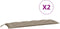 vidaXL - Tuinbankkussen - 150x(50+50)x7 - cm - oxford - stof - taupe