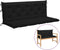 vidaXL - Tuinbankkussen - 150x(50+50)x7 - cm - oxford - stof - zwart