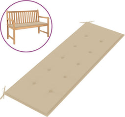 vidaXL - Tuinbankkussen - 150x50x3 - cm - oxford - stof - beige