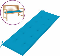 vidaXL - Tuinbankkussen - 150x50x3 - cm - oxford - stof - blauw