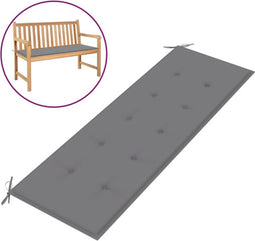 vidaXL - Tuinbankkussen - 150x50x3 - cm - oxford - stof - grijs