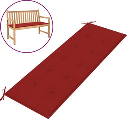 vidaXL - Tuinbankkussen - 150x50x3 - cm - oxford - stof - rood