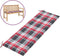 vidaXL - Tuinbankkussen - 150x50x3 - cm - oxford - stof - ruitpatroon - rood