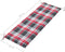vidaXL - Tuinbankkussen - 150x50x3 - cm - oxford - stof - ruitpatroon - rood