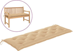 vidaXL - Tuinbankkussen - 150x50x7 - cm - oxford - stof - beige