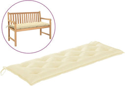 vidaXL - Tuinbankkussen - 150x50x7 - cm - oxford - stof - crèmewit