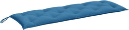 vidaXL - Tuinbankkussen - 150x50x7 - cm - stof - gemêleerd - blauw