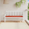 vidaXL - Tuinbankkussen - 150x50x7 - cm - stof - gemêleerd - rood